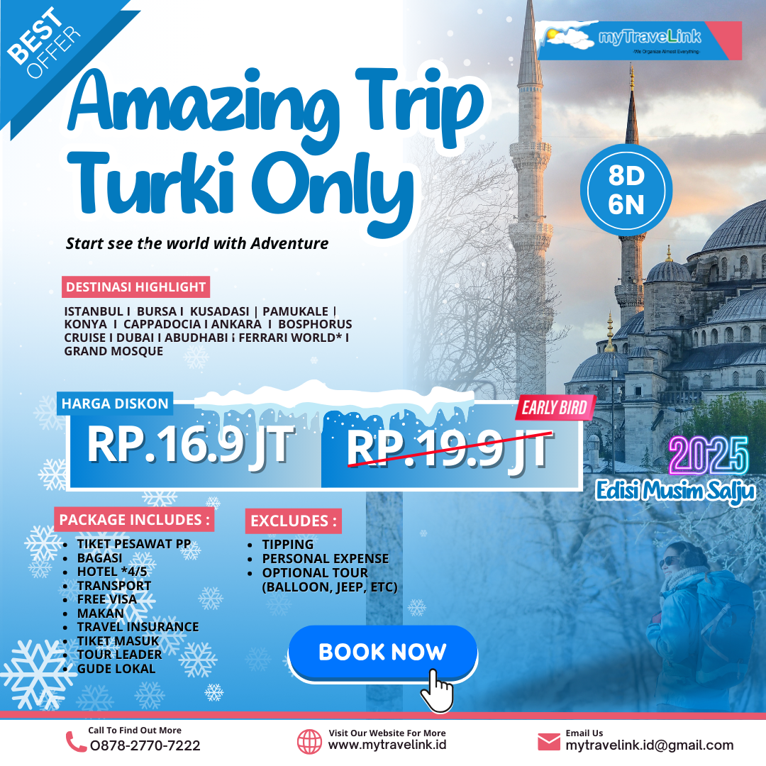 AMAZING TRIP TURKIYE WINTER 8D6N